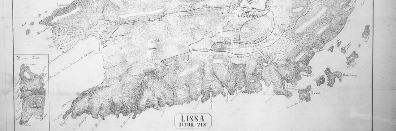 An old engraved map of the island, lettered LISSA